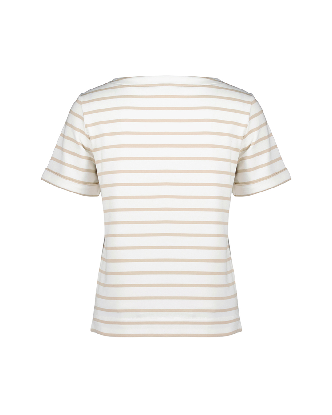 Red Button Shirt Terry Stripe Peeble Back